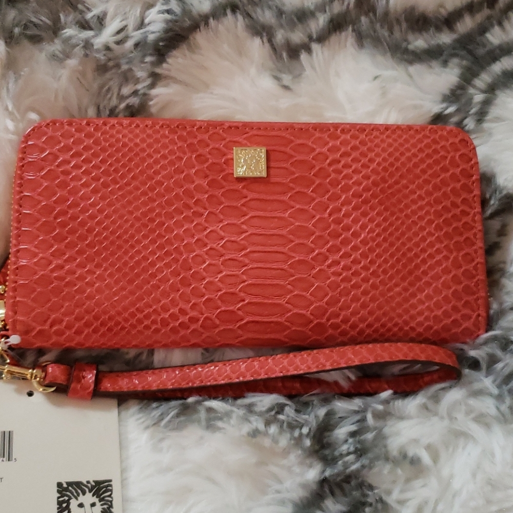 Coral Anne Klein Wallet Wristlet